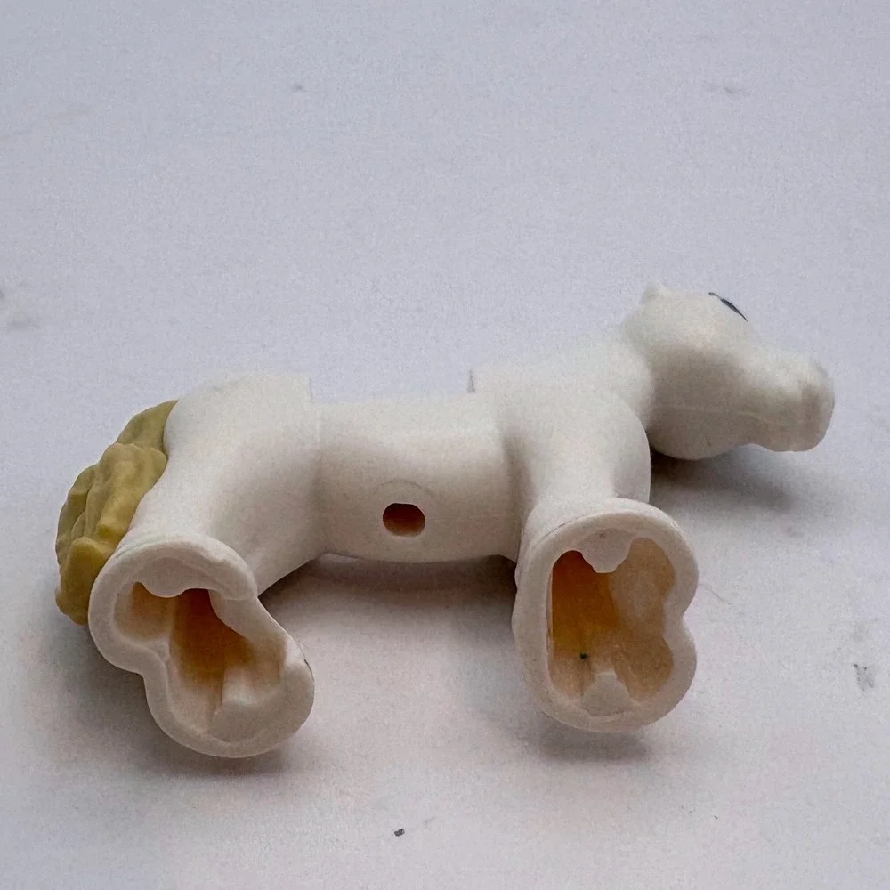 LEGO Friends White Horse w/ Tan Mane and Tail Animal Figure Mini‎ Doll Accessory